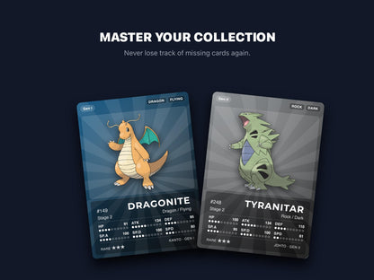 Pokémon Pseudo-Legendary Pokédex Placeholder | Dragonite Tyranitar Garchomp | Printable Pokémon Cards | Binder Set | 300 DPI | ENGLISH