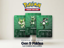 Pokémon Paldea Pokédex Placeholder 906-1025 | Gen 9 Binder Organizer | Printable Pokémon Cards | Master Set Tracker | 300 DPI | ENGLISH