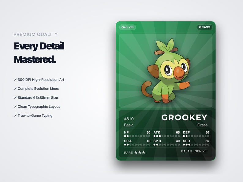 Pokémon Galar Pokédex Placeholder 810-905 | Gen 8 Binder Organizer | Printable Pokémon Cards | Master Set Tracker | 300 DPI | ENGLISH