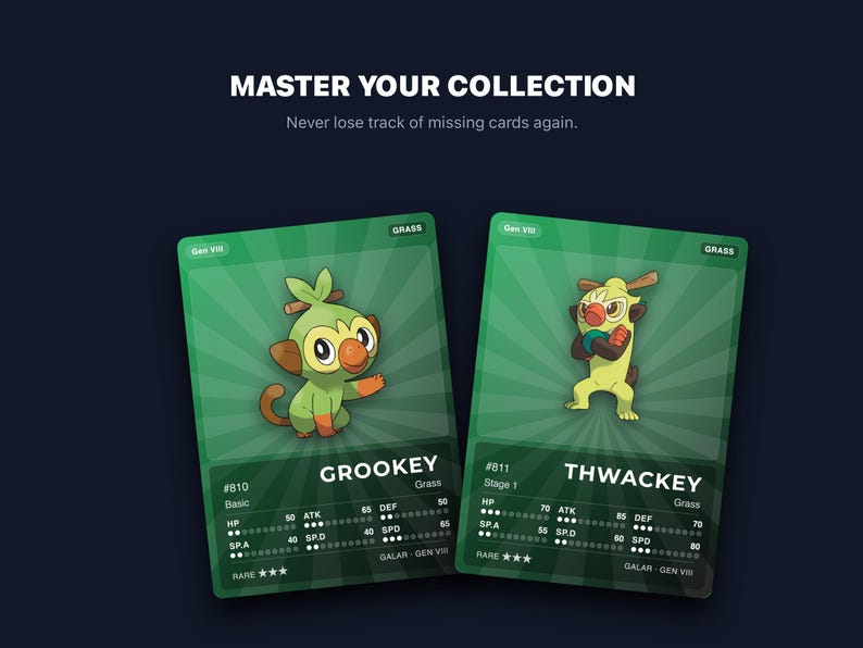 Pokémon Galar Pokédex Placeholder 810-905 | Gen 8 Binder Organizer | Printable Pokémon Cards | Master Set Tracker | 300 DPI | ENGLISH
