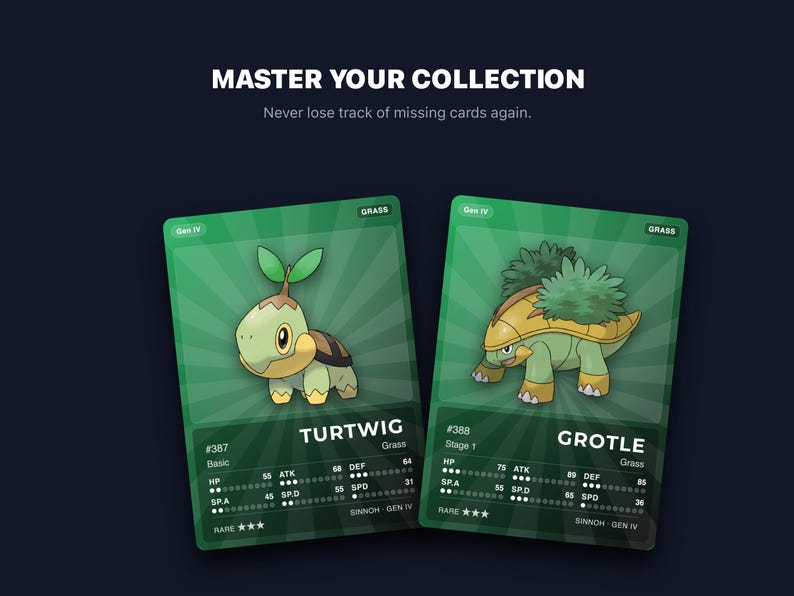 Pokémon Sinnoh Pokédex Placeholder 387-493 | Gen 4 Binder Organizer | Printable Pokémon Cards | Master Set Tracker | 300 DPI | ENGLISH
