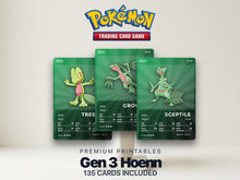 Pokémon Hoenn Pokédex Placeholder 252-386 | Gen 3 Binder Organizer | Printable Pokémon Cards | Master Set Tracker | 300 DPI | ENGLISH