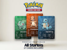 Pokémon Starter Pokédex Placeholder Gen 1-9 | 27 Starters Collection | Printable Pokémon Cards | Binder Organizer | 300 DPI | ENGLISH